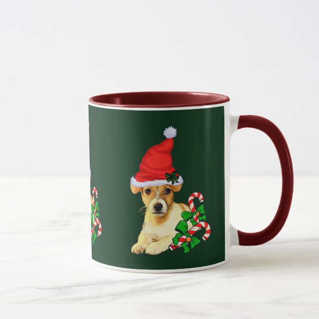 Jack Russell Terrier Weihnachtsgeschenke Tasse (Rechts)