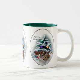 Jack Russell Terrier Weihnachtsgeschenke Zweifarbige Tasse