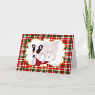 Jack Russell Terrier Weihnachtskarte Feiertagskarte