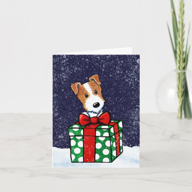 Jack Russell Terrier Weihnachtskarte Karte (Vorderseite)