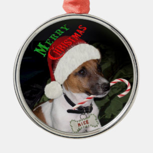 Jack-Russell-Terrier-Weihnachtsverzierung Ornament Aus Metall