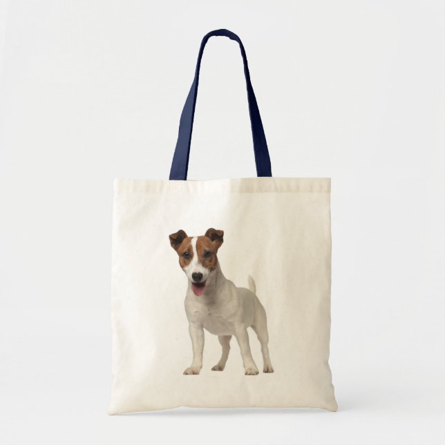 Jack Russell Terrier Welpe Hund braun und weiß Tragetasche (Vorne)