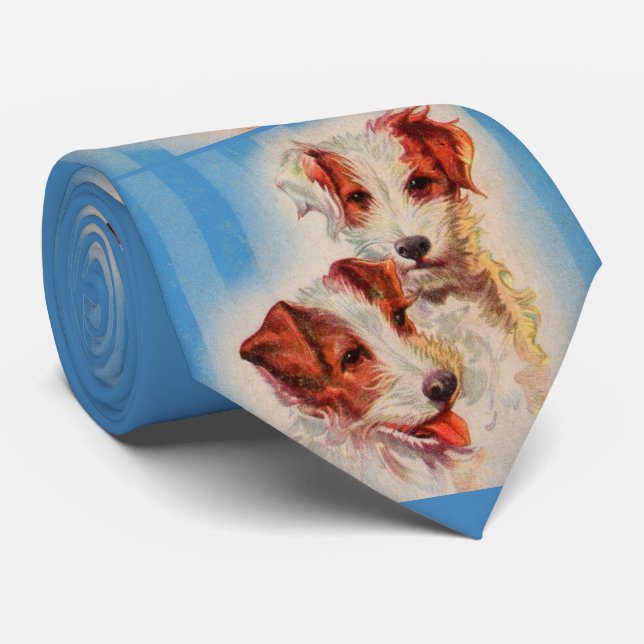 Jack Russell Terriers drucken Krawatte (Gerollt)