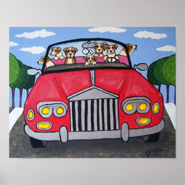 Jack Russell Terriers Joy Ride Poster (Vorne)