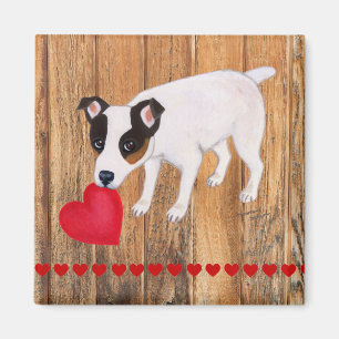 Jack-Russell-Terriervalentine-Holz-Magnet Magnet