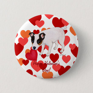 Jack-Russell-Terriervalentine-Knopf Button