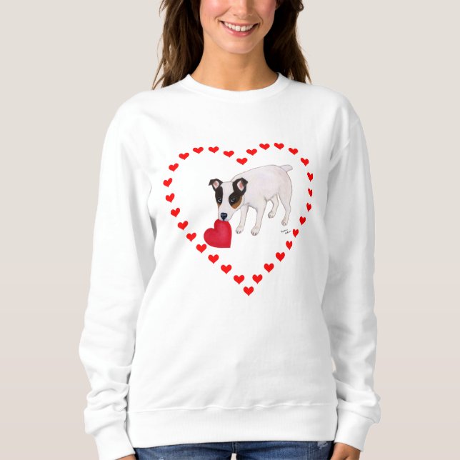 Jack-Russell-Terriervalentine-Shirt Sweatshirt (Vorderseite)