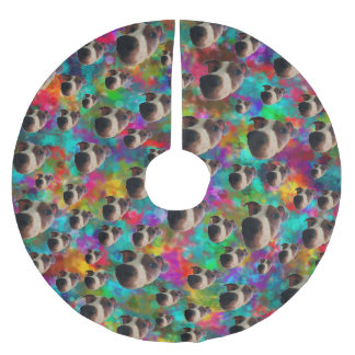 Jack Russell Tree Skirt Polyester Weihnachtsbaumdecke