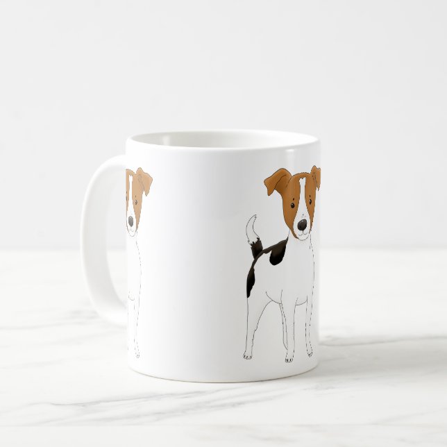 Jack Russell Trio Kaffeetasse (Vorderseite Links)