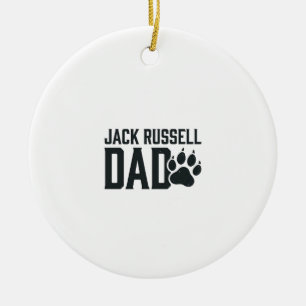 Jack Russell Vater Vintage Pfotenabdruck-Shirt Des Keramik Ornament
