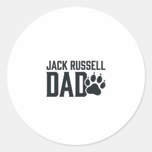 Jack Russell Vater Vintage Pfotenabdruck-Shirt Des Runder Aufkleber