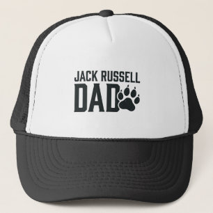 Jack Russell Vater Vintage Pfotenabdruck-Shirt Des Truckerkappe