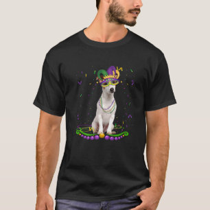 Jack Russell Wearing Karneval Mask Mardi Gras Hund T-Shirt