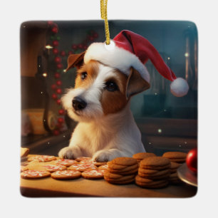 Jack Russell Weihnachtskochtopf Festlicher Feierta Keramikornament