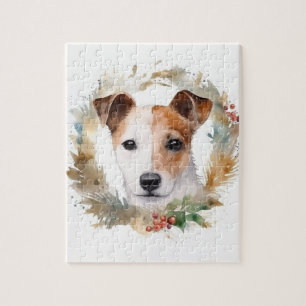 Jack Russell Weihnachtsmann Festliche Jungfrau Puzzle