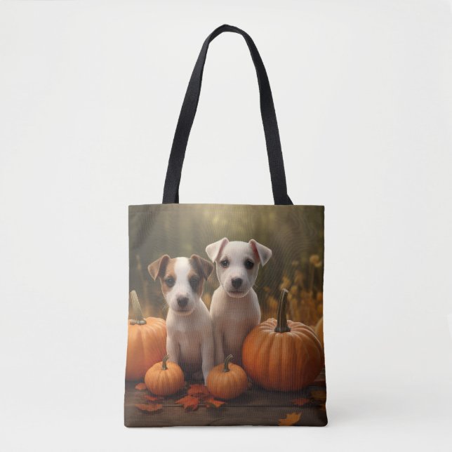 Jack Russell Welpe Autumn Delight Pumpkin (Vorderseite)
