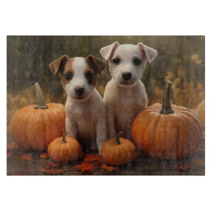 Jack Russell Welpe Autumn Delight Pumpkin Schneidebrett