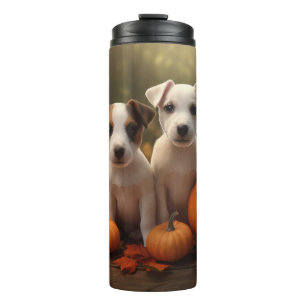 Jack Russell Welpe Autumn Delight Pumpkin Thermosbecher