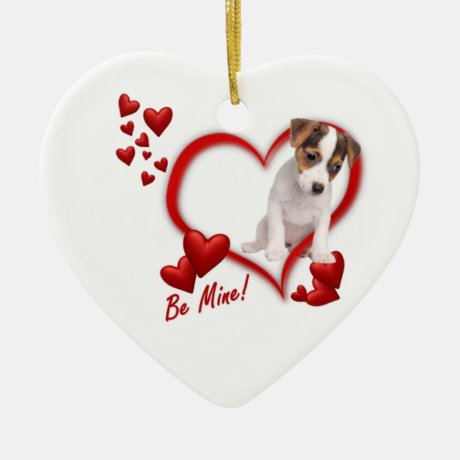 Jack-Russell-Welpe ist Keramik Ornament (Vorne)