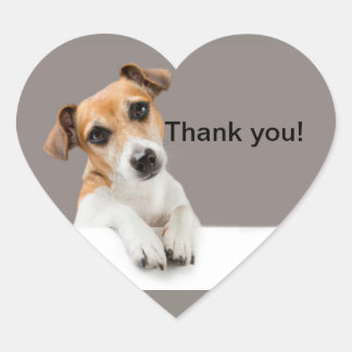 Jack Russell Welpe Süß Niedlich Cute Herz Aufklebe Herz-Aufkleber