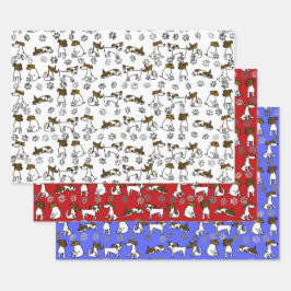 Jack Russell Wrapping Paper Set Geschenkpapier Set