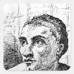 Jack Sheppard, 1724 Quadratischer Aufkleber