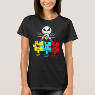 Jack Skelett Liebesherz Puzzleteile Autismus Peri T-Shirt