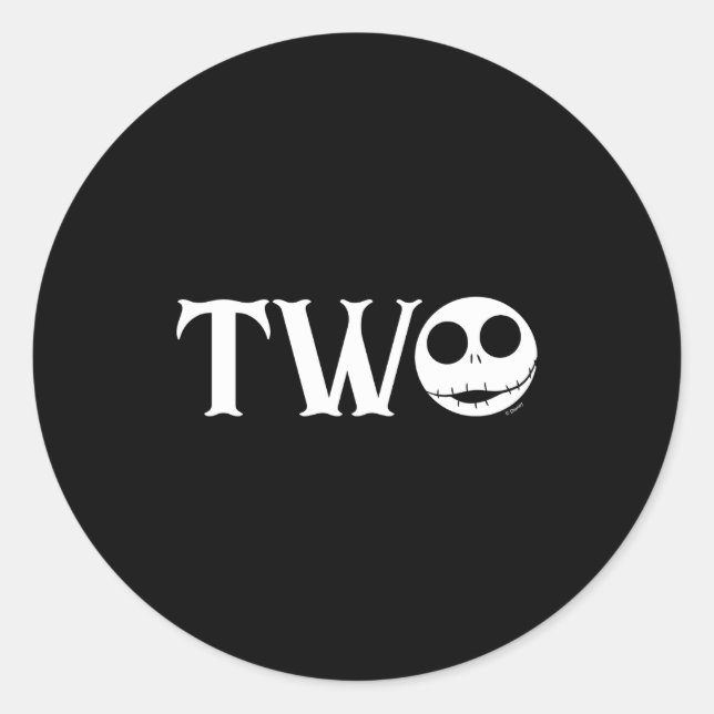 Jack Skellington First Birthday Two Baby  Runder Aufkleber (Vorderseite)