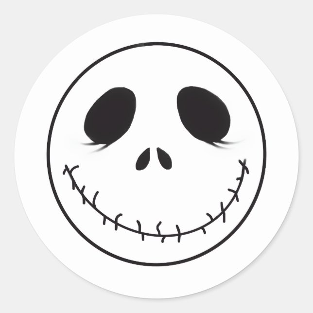 Jack Skellington Runder Aufkleber (Vorderseite)