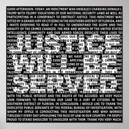 Jack Smith gegen Trump Ankündigung politischen Zit Poster