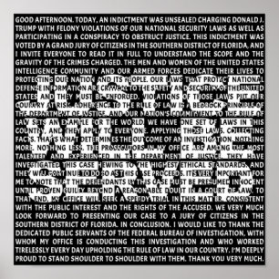 Jack Smith gegen Trump Ankündigung politischen Zit Poster