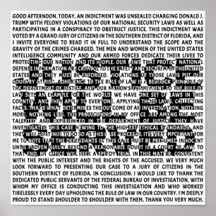 Jack Smith gegen Trump Ankündigung politischen Zit Poster