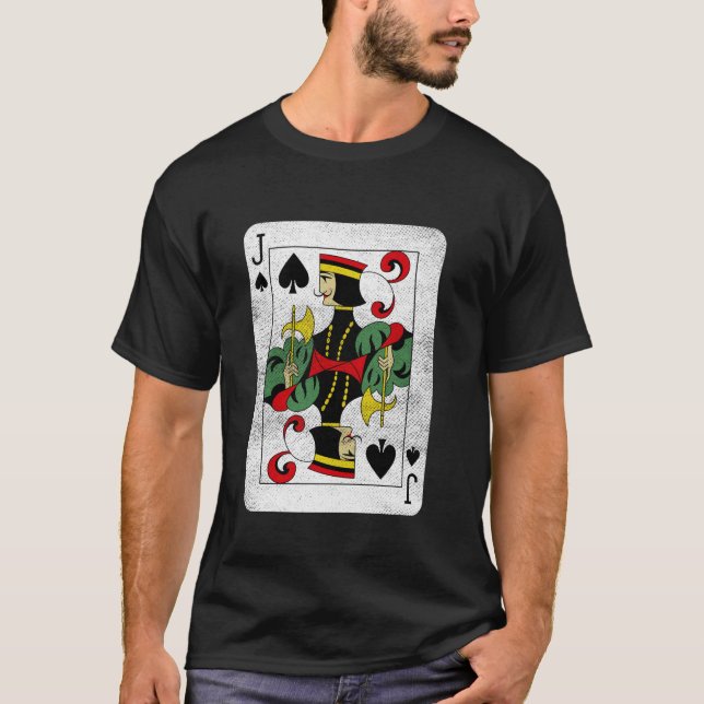 Jack Spades Playing Cards Halloween-Party Kostüm T-Shirt (Vorderseite)