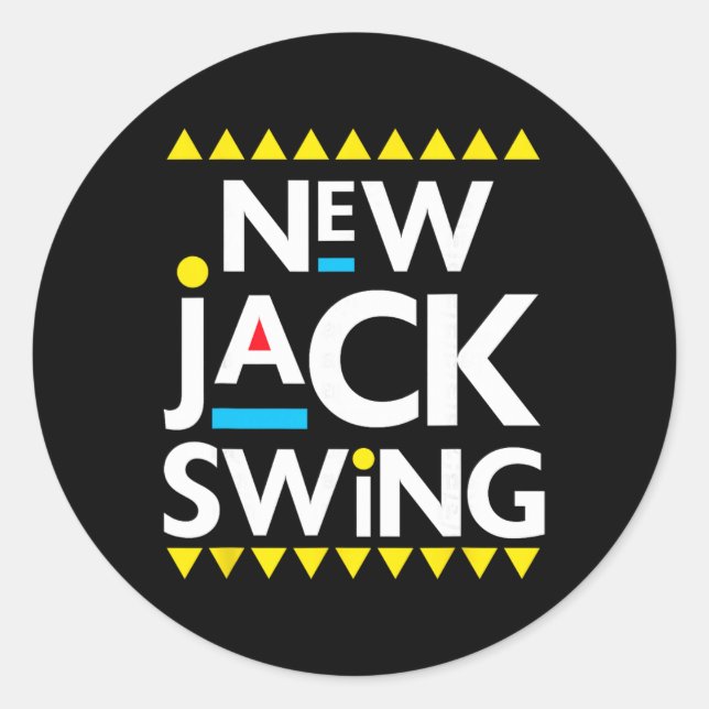 Jack Swing 90s R&amp;b Hip Hop  Runder Aufkleber (Vorderseite)