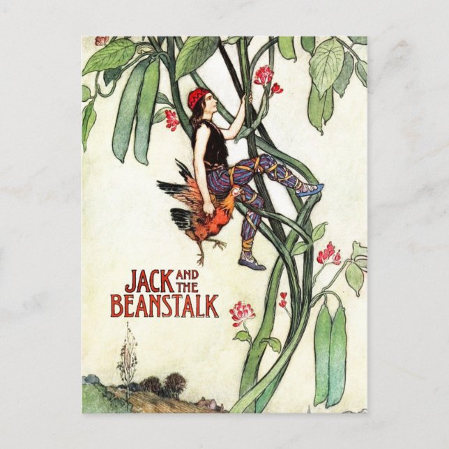 Jack und Beanstalk Postkarte (Vorderseite)
