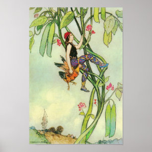 Jack und Beanstalk von Warwick Goble Poster