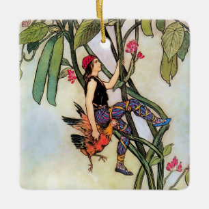 "Jack und die Beanstalk" von Warwick Goble Keramikornament