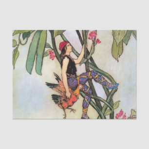 "Jack und die Beanstalk" von Warwick Goble Seidenpapier