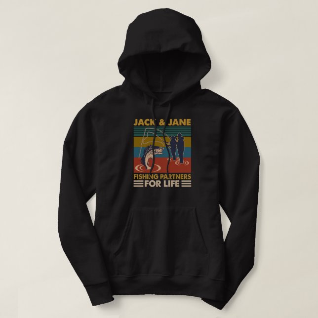 Jack und Jane Fishing-Shirt Hoodie (Design vorne)