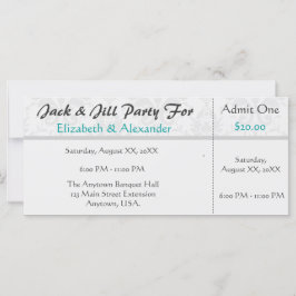 Jack und Jill Dusche Ticket Style Party