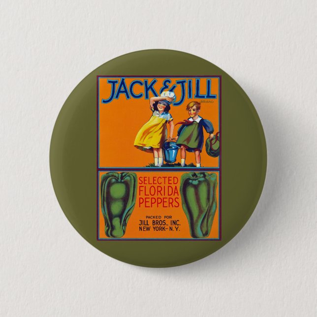 Jack und Jill Florida Paprikaschoten Button (Vorderseite)