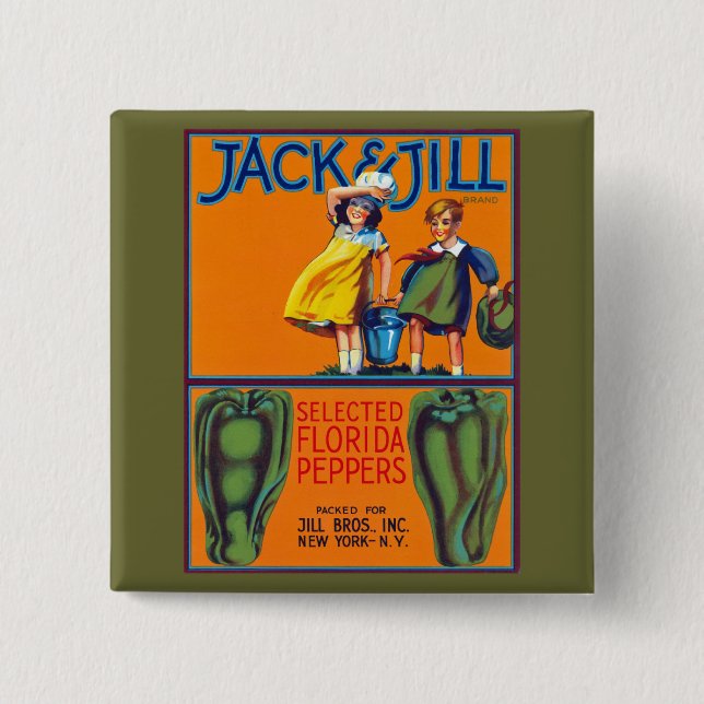 Jack und Jill Florida Paprikaschoten Button (Vorderseite)