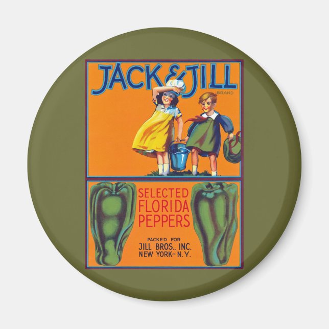 Jack und Jill Florida Paprikaschoten Magnet (Vorne)