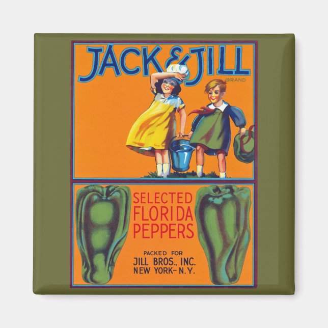 Jack und Jill Florida Paprikaschoten Magnet (Vorne)