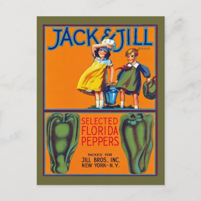 Jack und Jill Florida Paprikaschoten Postkarte (Vorderseite)