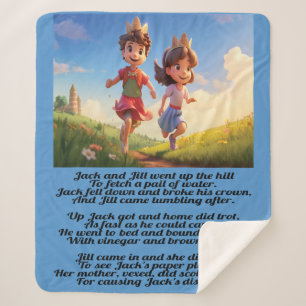 Jack und Jill - Kinderzimmer Rhyme Sherpa Blanket Sherpadecke