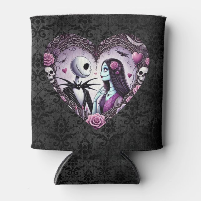 Jack und Sally Goth Valentine Dosenkühler (Vorderseite)