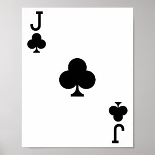 Jack von Clubs Kostüm Halloween Kartendecke Poster