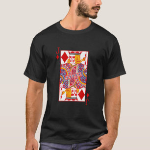 Jack von Diamanten Kartenspielen Skelett Halloween T-Shirt