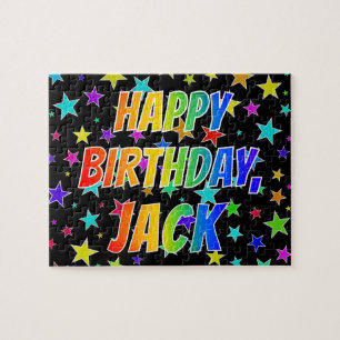 "JACK" Vorname, Spaß "GLÜCKLICHER GEBURTSTAG" Puzzle